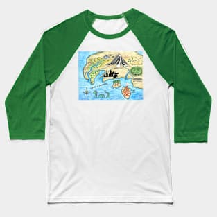 Inner Geographies Map Baseball T-Shirt